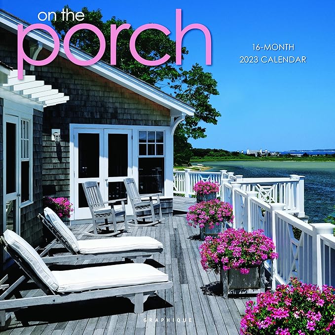 Graphique 2023 On the Porch Wall Calendar | 12” x 12” | Thick Paper | Home & Office Organizer | Large Monthly Grid | 3 Languages & Marked Holidays | 4 Month Preview Page for 2024…