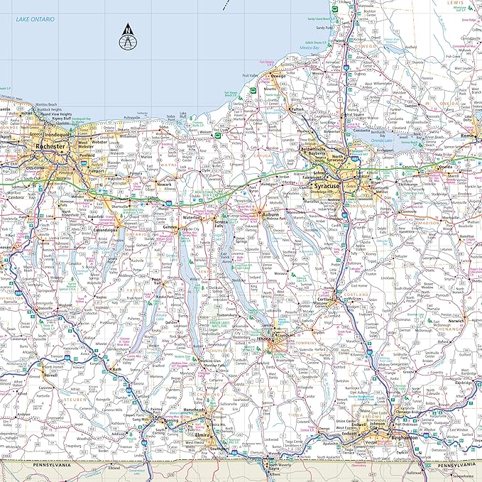 Rand McNally Easy to Read: New York State Map