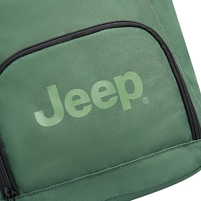 Jeep JS016D Rolltop Travel Backpack, Green, 17" Laptop
